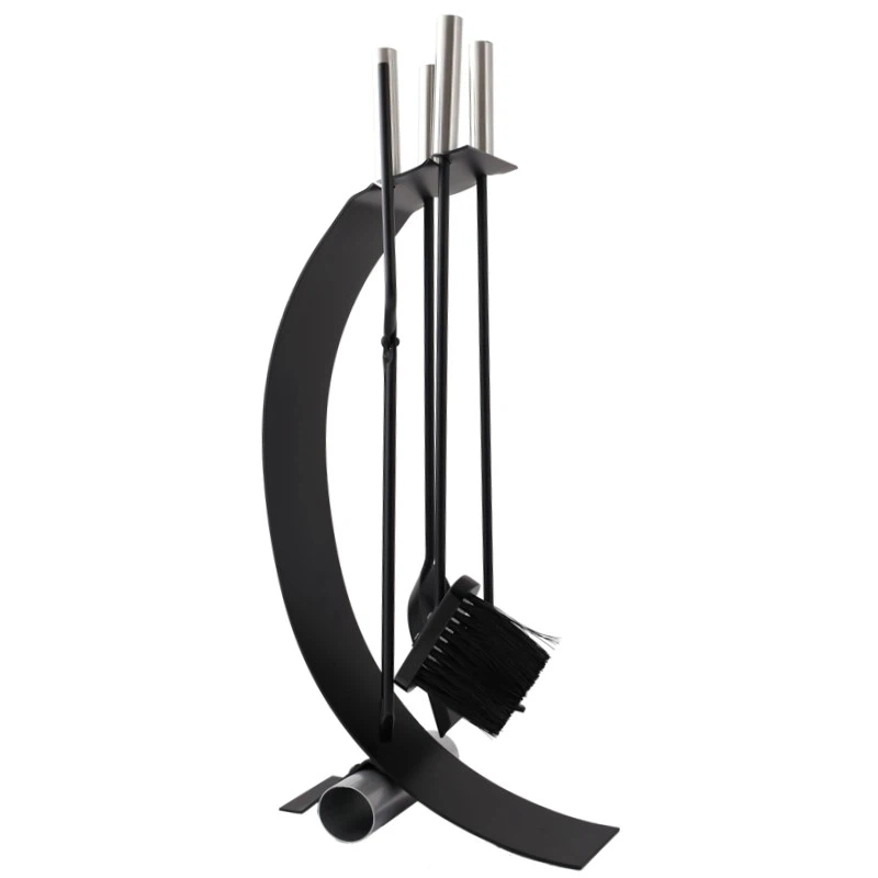 Pejs sæt 5stk rustfrit stål + sort